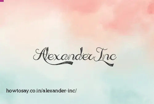 Alexander Inc