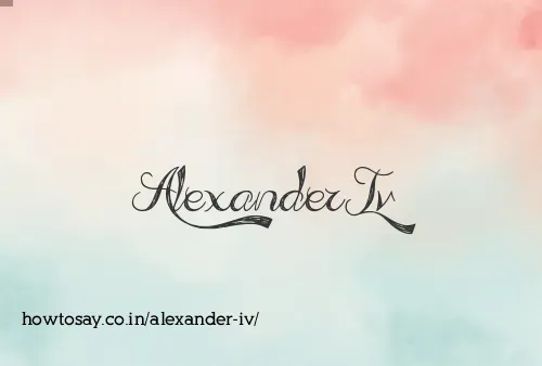 Alexander Iv