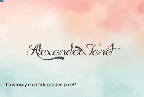 Alexander Janet