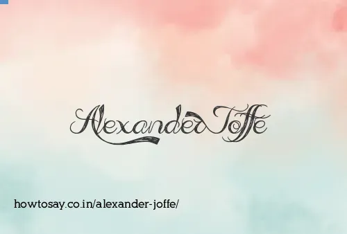 Alexander Joffe