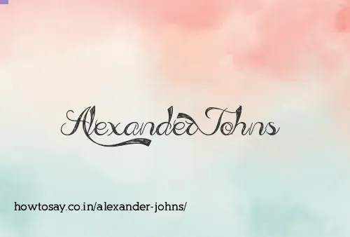 Alexander Johns