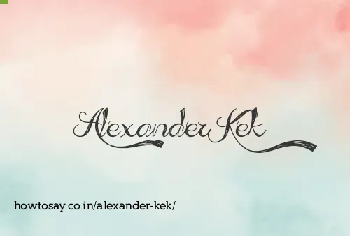 Alexander Kek