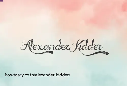 Alexander Kidder