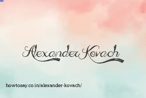 Alexander Kovach