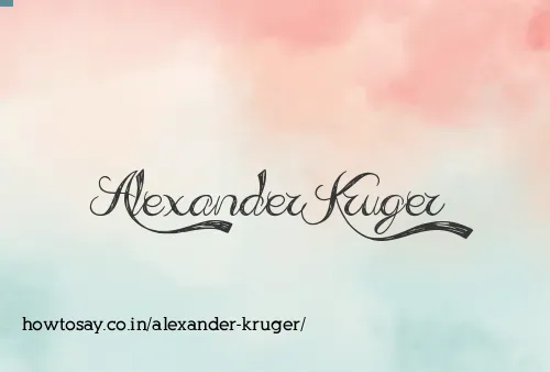 Alexander Kruger