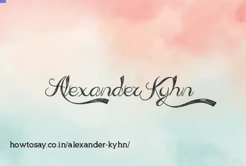Alexander Kyhn