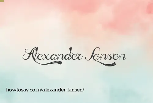 Alexander Lansen