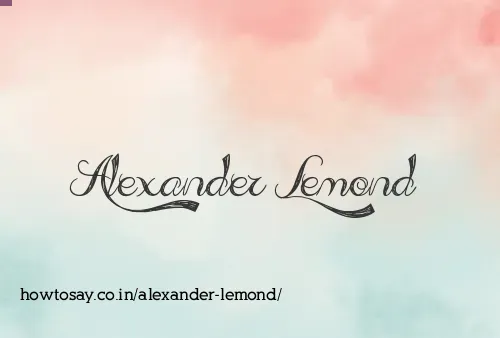 Alexander Lemond