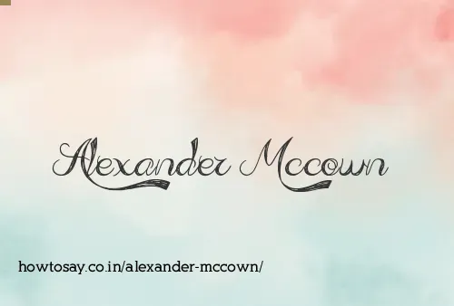 Alexander Mccown