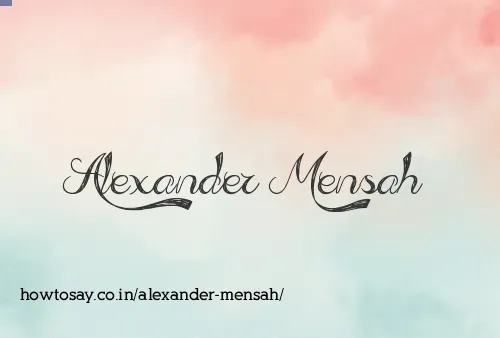 Alexander Mensah