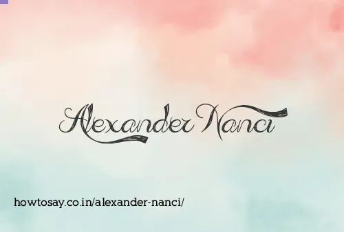 Alexander Nanci