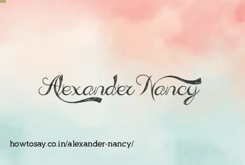 Alexander Nancy