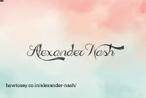 Alexander Nash