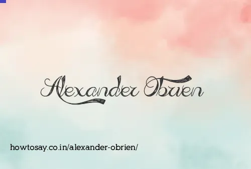 Alexander Obrien