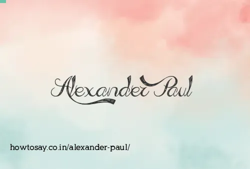 Alexander Paul