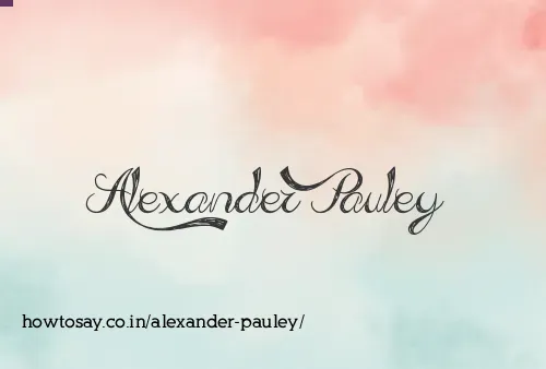 Alexander Pauley