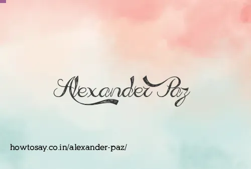 Alexander Paz