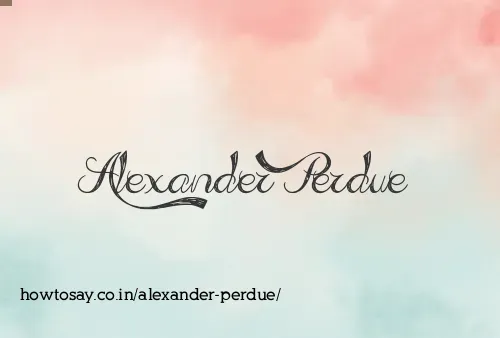 Alexander Perdue