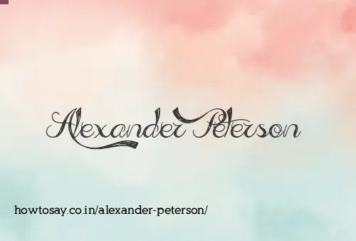 Alexander Peterson