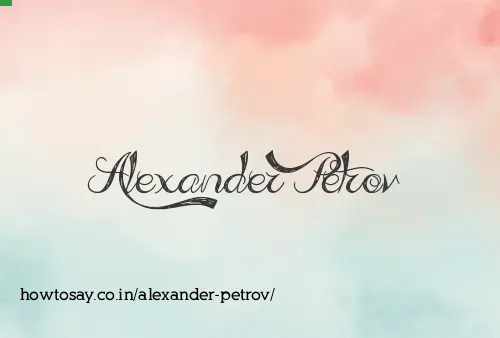 Alexander Petrov