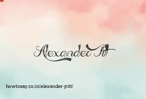 Alexander Pitt