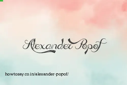 Alexander Popof