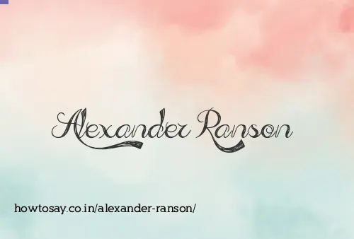 Alexander Ranson