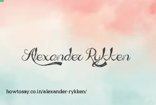 Alexander Rykken