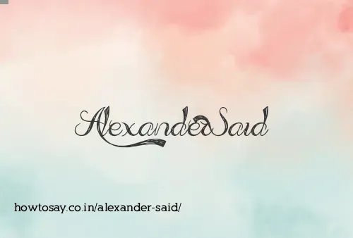 Alexander Said