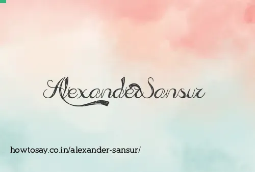 Alexander Sansur