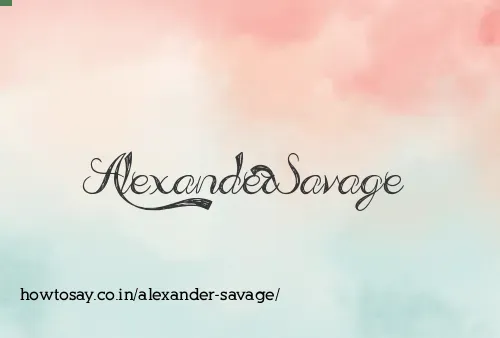 Alexander Savage