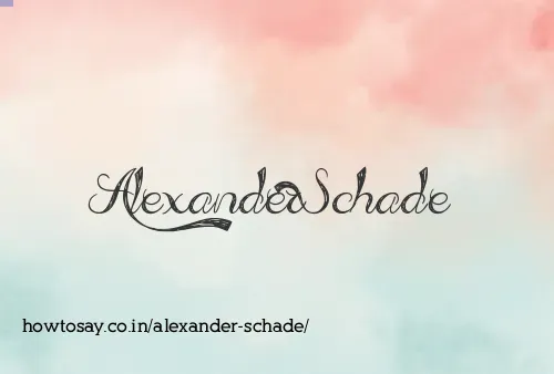 Alexander Schade