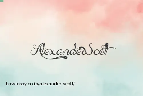 Alexander Scott