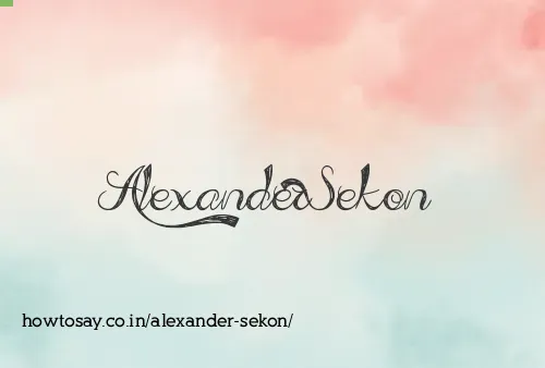 Alexander Sekon
