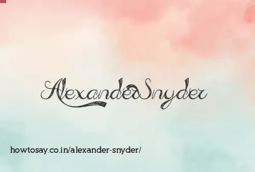 Alexander Snyder