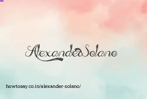 Alexander Solano