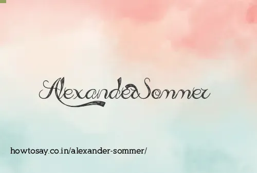 Alexander Sommer
