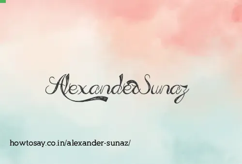 Alexander Sunaz