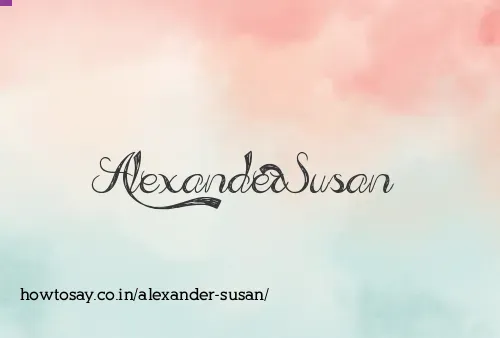 Alexander Susan
