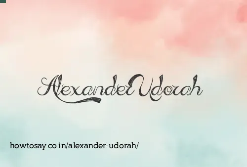 Alexander Udorah