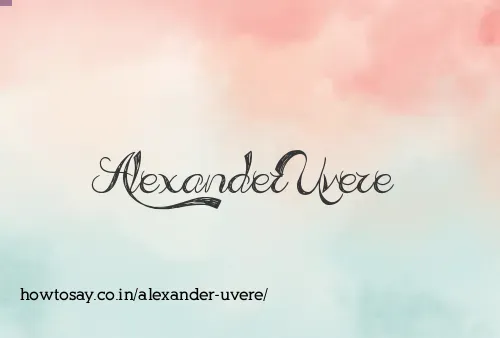 Alexander Uvere