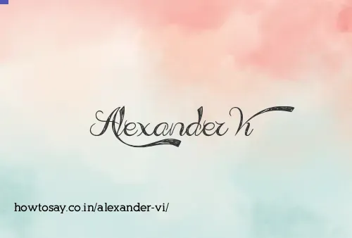 Alexander Vi
