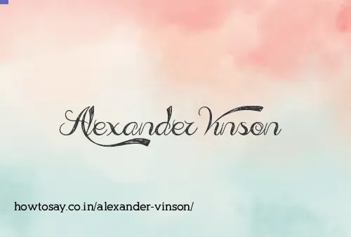 Alexander Vinson
