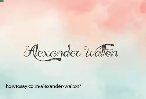 Alexander Walton