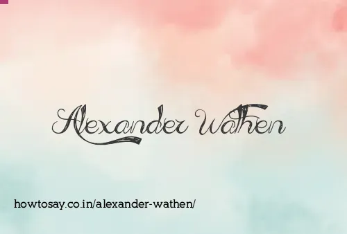 Alexander Wathen