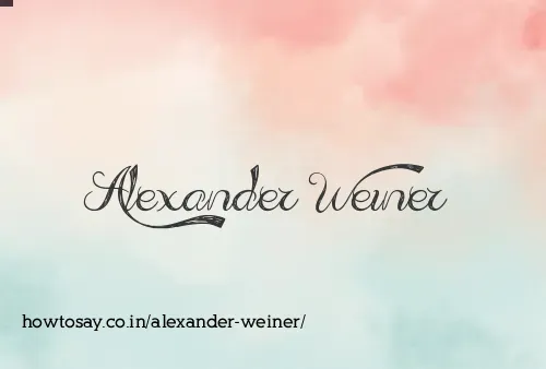 Alexander Weiner