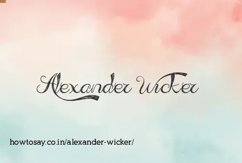Alexander Wicker