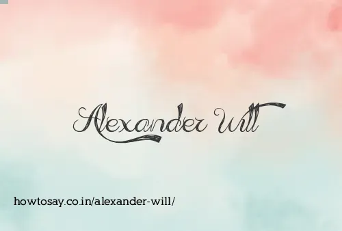 Alexander Will
