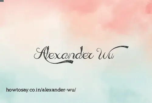 Alexander Wu