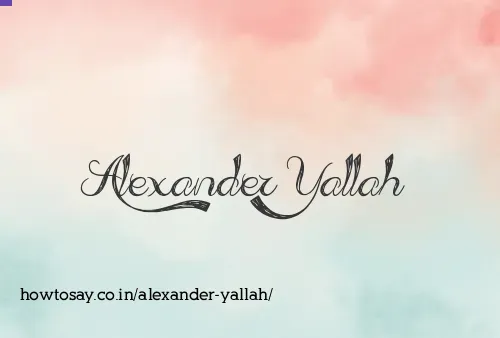 Alexander Yallah